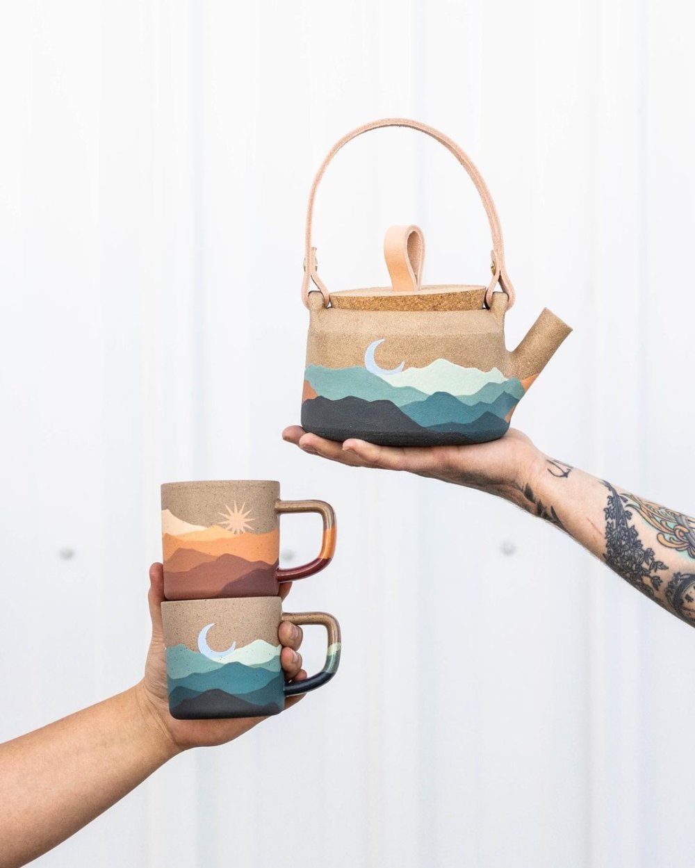 Gorgeous Handmade Ceramic Mugs Kettle And Bowls That Illustrate Magical Landscapes By Callahan Ceramics 9