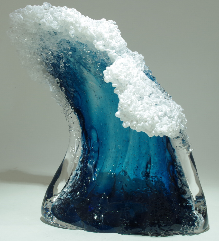 Magnificent Ocean Wave Glass Vases And Sculptures By Blaker Desomma Glass 12