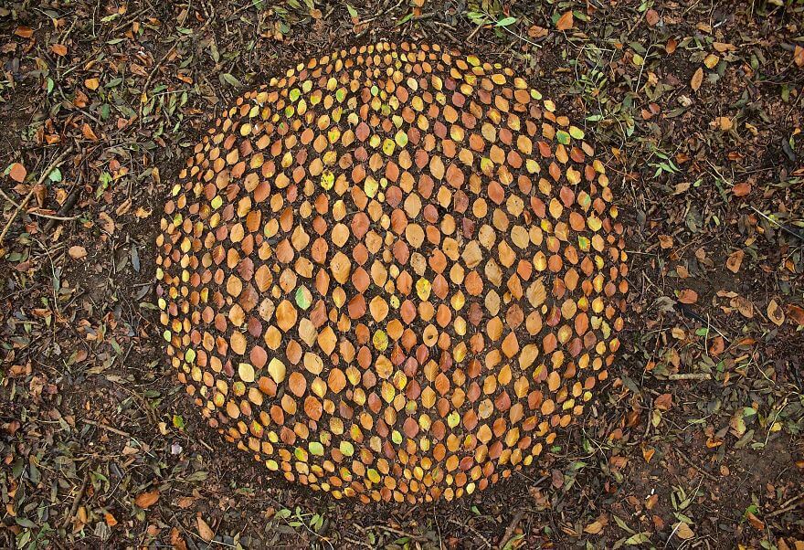 Marvelous Cairns And Mandalas Made From Leaves And Rocks By James Brunt 13