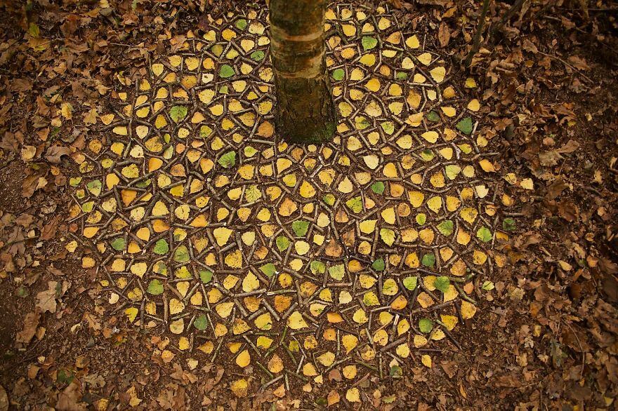 Marvelous Cairns And Mandalas Made From Leaves And Rocks By James Brunt 18