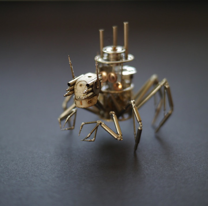 Old Broken Watches Turned Into Intricate Mini Steampunk Sculptures Of Insects By Justin Gershenson Gates 2