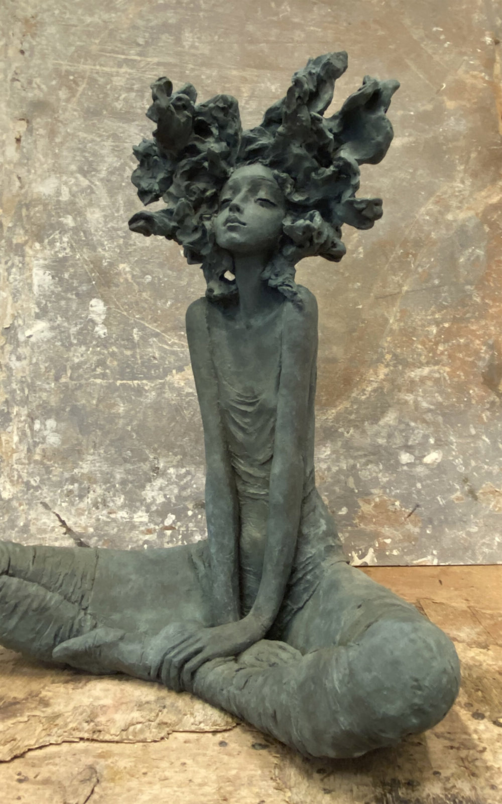 Petites Bonnes Femmes Poetic Bronze Sculptures Of Melancholic Women With Coiffed Hair By Valerie Hadida 12