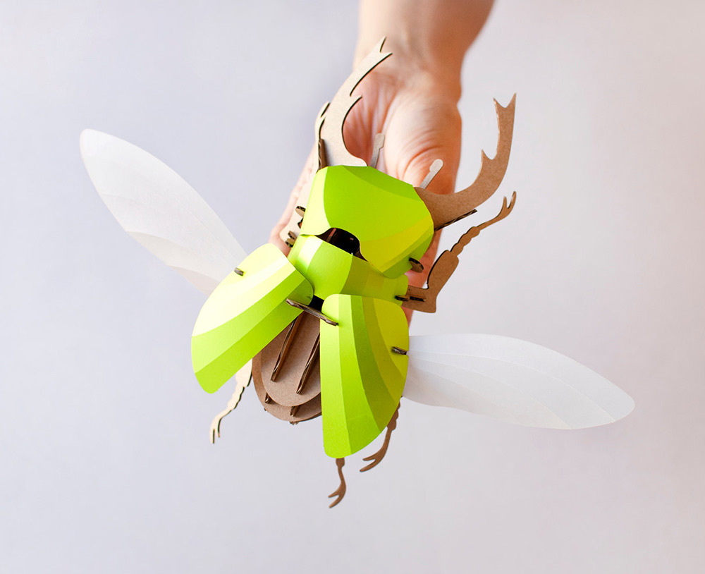 Smart Diy Paper Beetle Sculpture Kits By Assembli 4