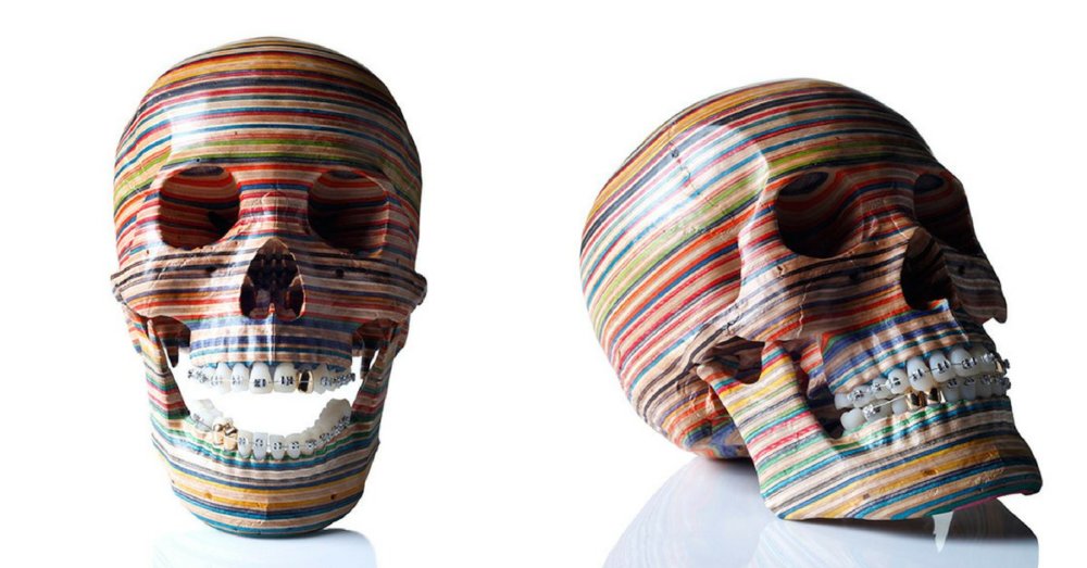 Stunning Colorful Sculptures Made Out Of Old Skateboards By Haroshi 22
