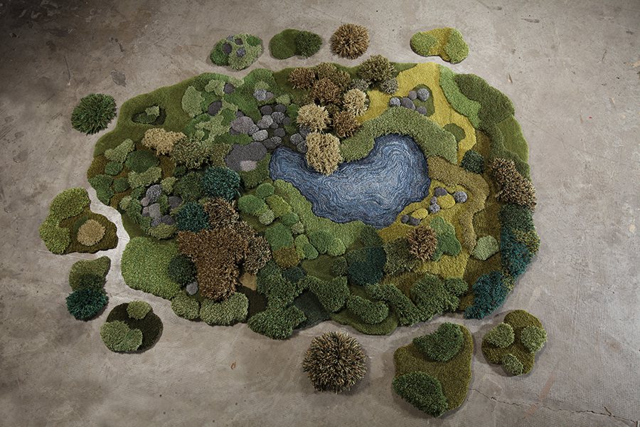 Stunning Rug Artworks That Mimic Pastures And Mossy Textures By Alexandra Kehayoglou 16