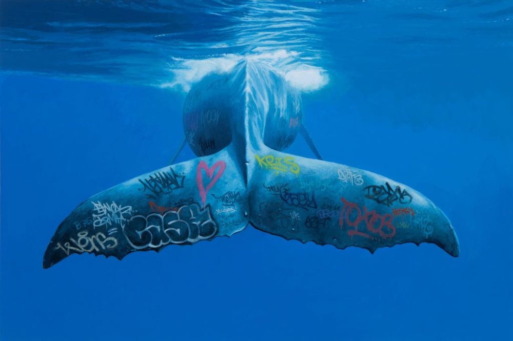 Surreal Human Print Speculative Paintings Of Graffiti Made On Unlikely Places By Josh Keyes (1)