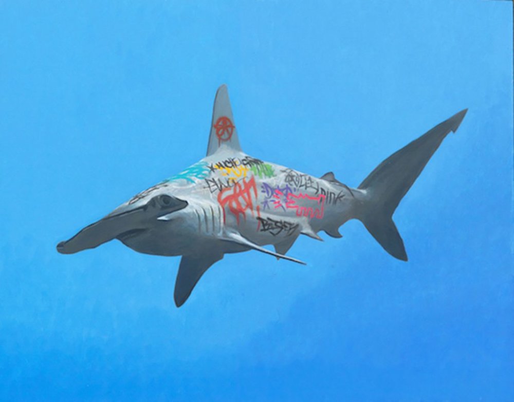 Surreal Human Print Speculative Paintings Of Graffiti Made On Unlikely Places By Josh Keyes 9