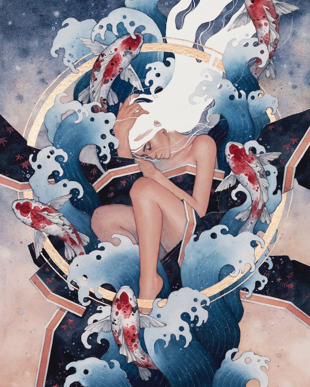 Whimsical And Ethereal Watercolors Of Women In Deep Moments Of Intimacy By Hieu Nguyen 13