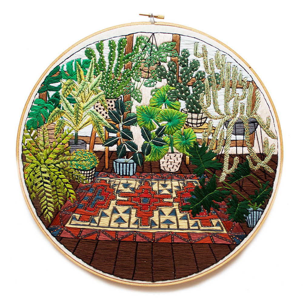 Enchanting Embroidery Art Inspired By Houseplants And Vintage Decor By Sarah K Benning 1