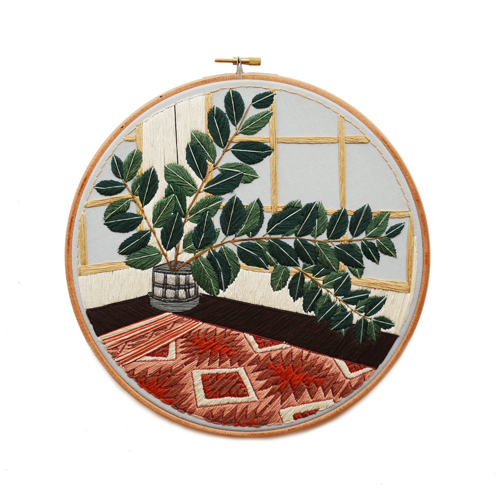 Enchanting Embroidery Art Inspired By Houseplants And Vintage Decor By Sarah K Benning 11