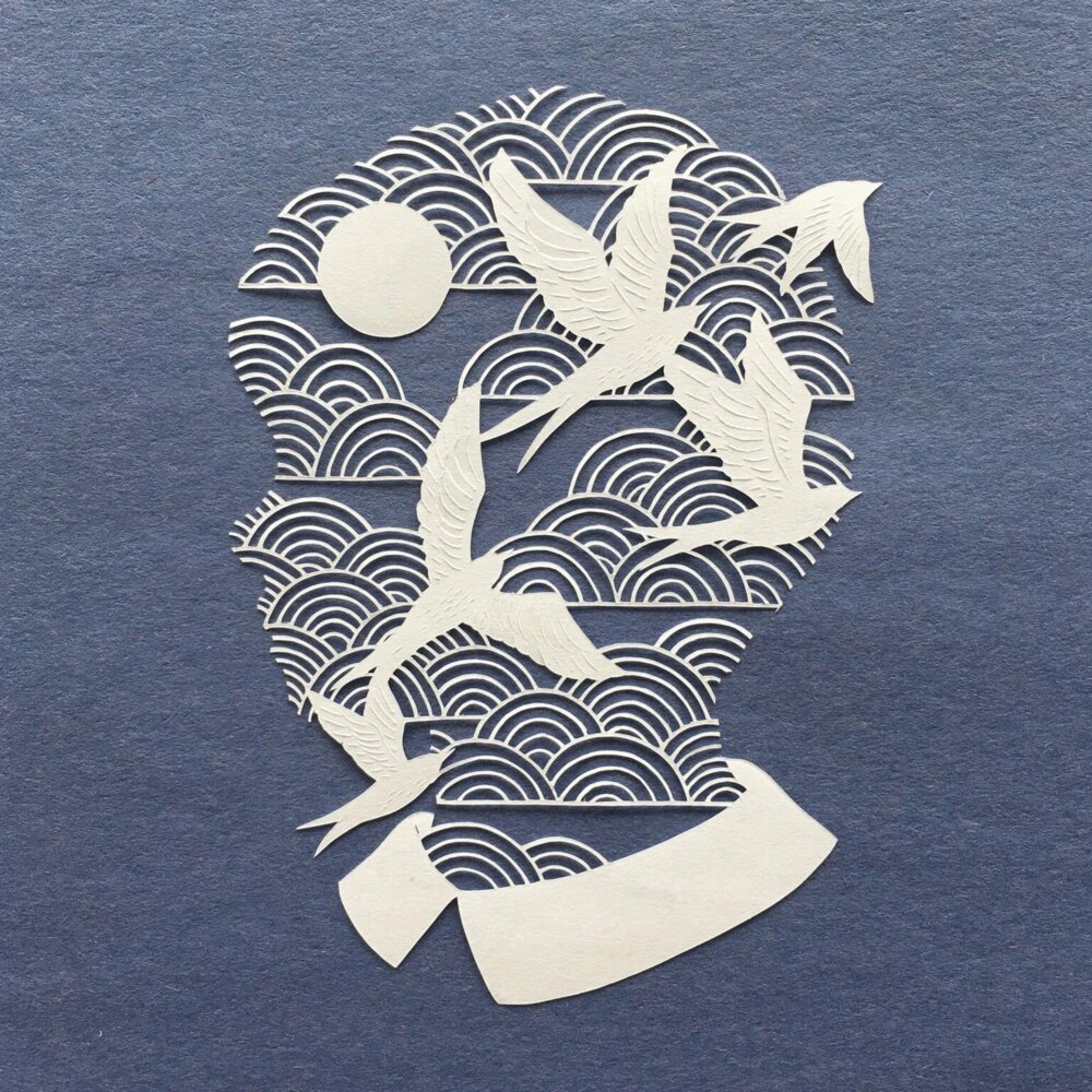 Gorgeous Papercuts Of People Silhouettes Fused With Natural Landscapes By Kanako Abe 1