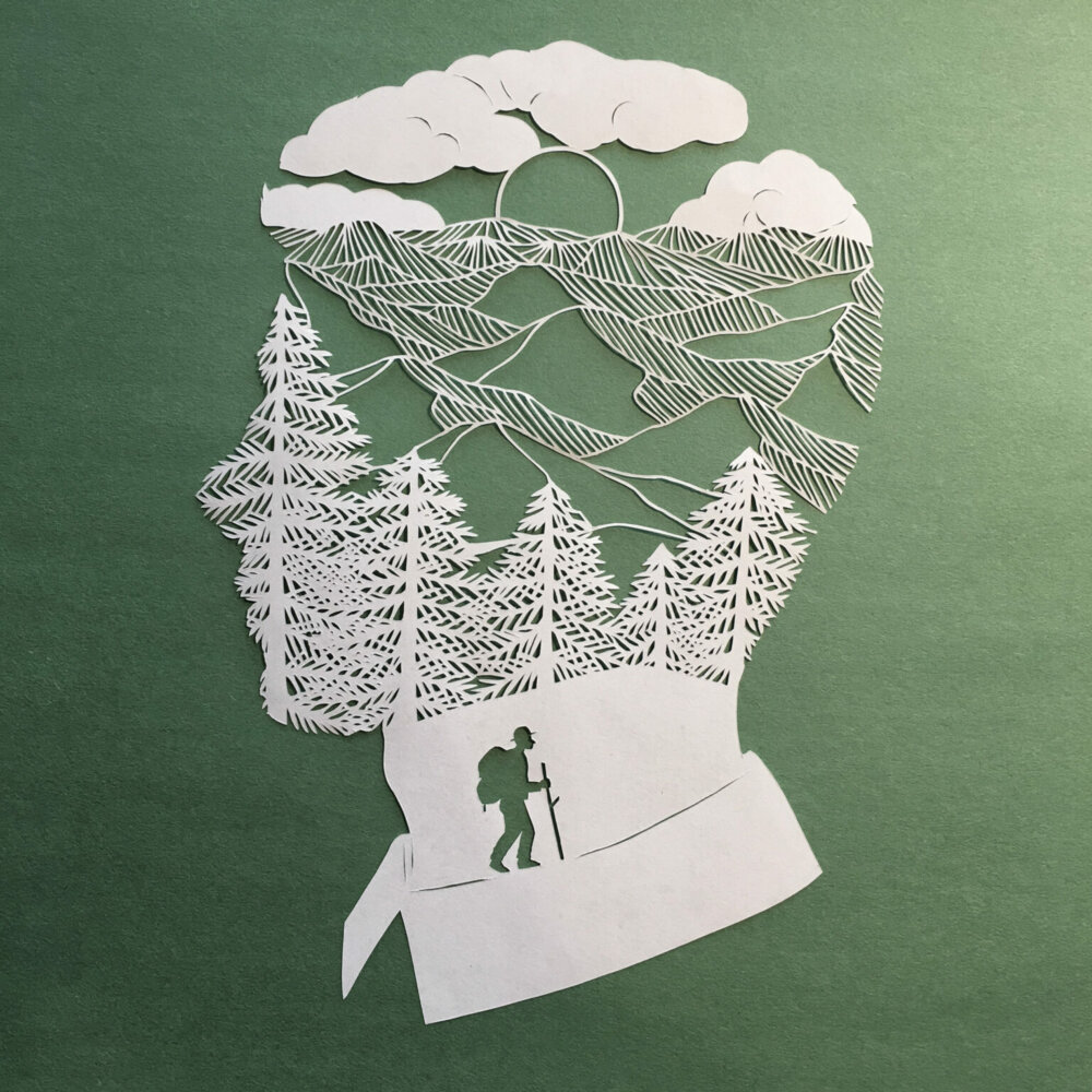 Gorgeous Papercuts Of People Silhouettes Fused With Natural Landscapes By Kanako Abe 3