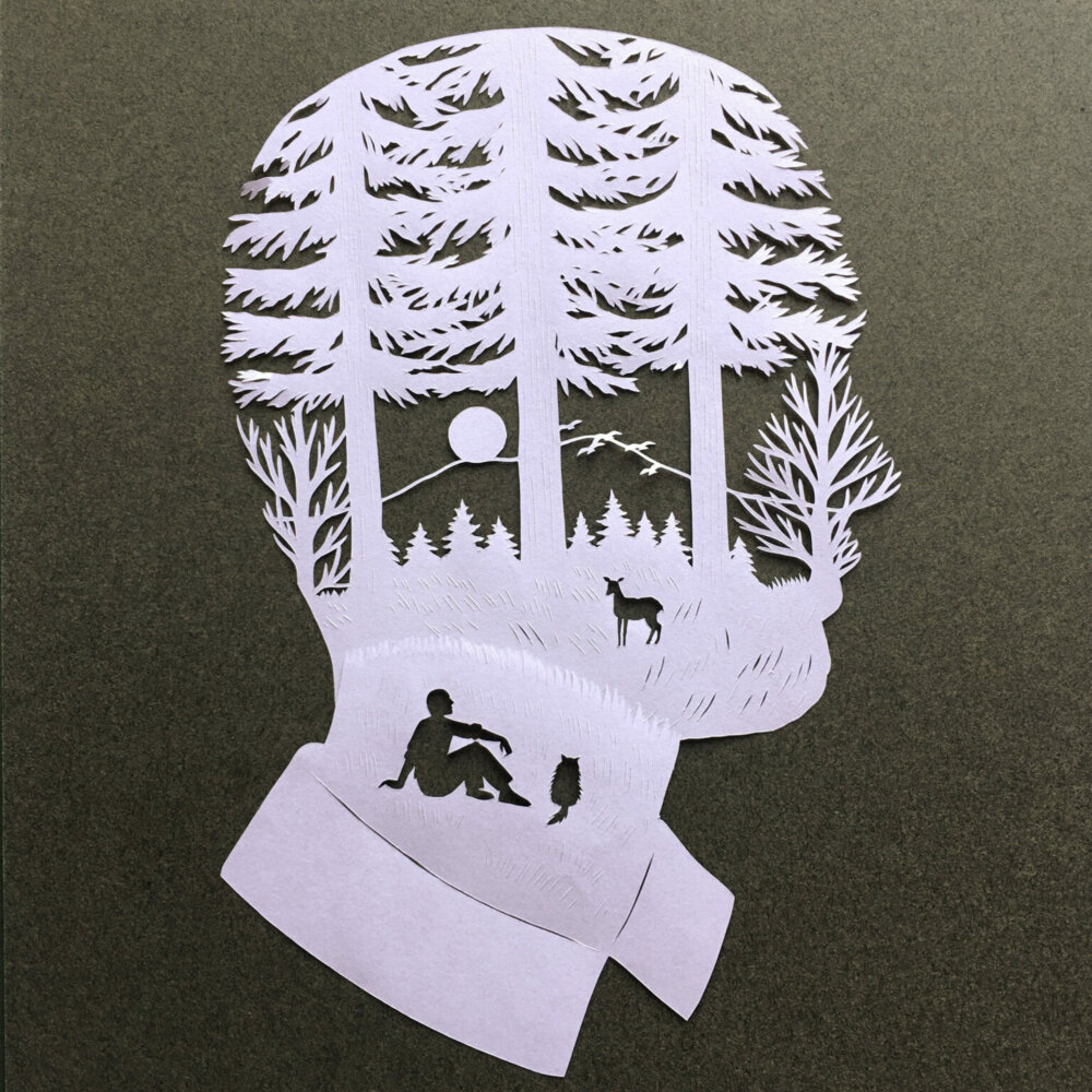 Gorgeous Papercuts Of People Silhouettes Fused With Natural Landscapes By Kanako Abe 4