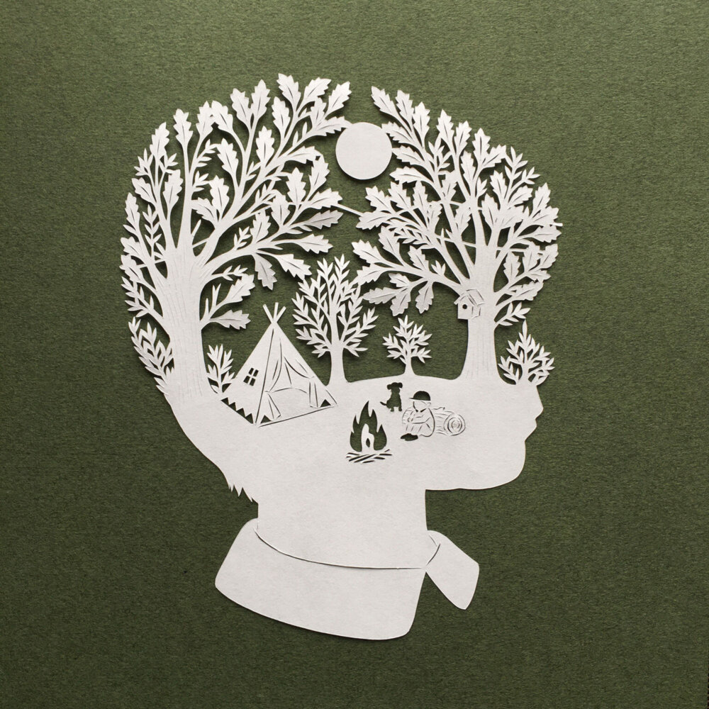 Gorgeous Papercuts Of People Silhouettes Fused With Natural Landscapes By Kanako Abe 5