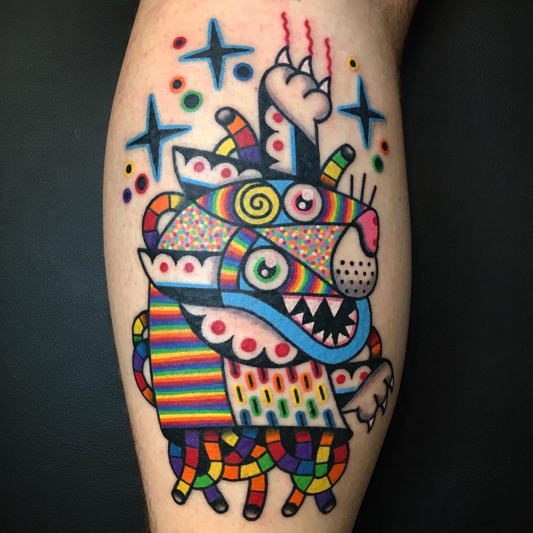 Multicolored Vintage Tattoos By Winston The Whale 1