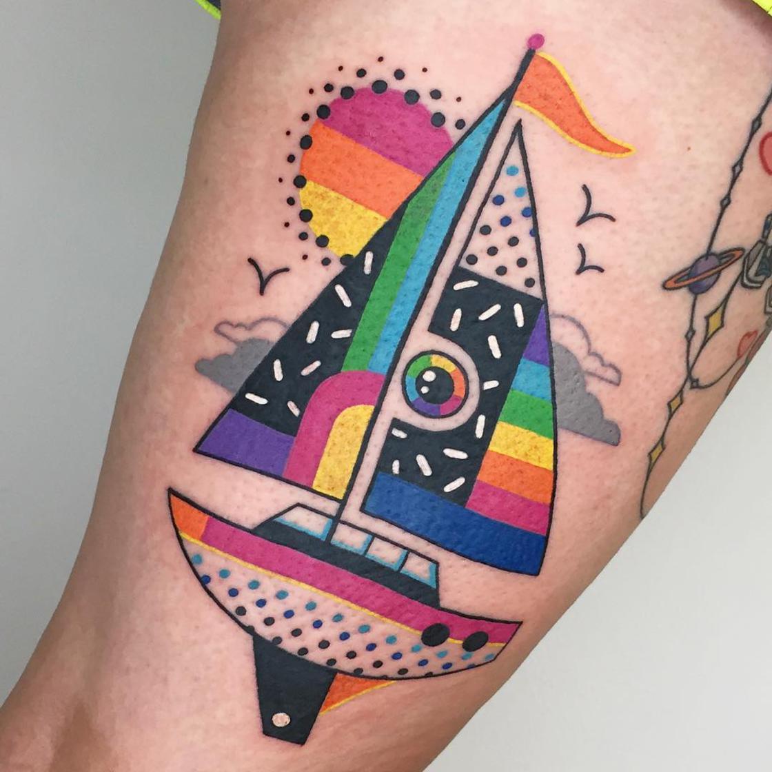 Multicolored Vintage Tattoos By Winston The Whale 10