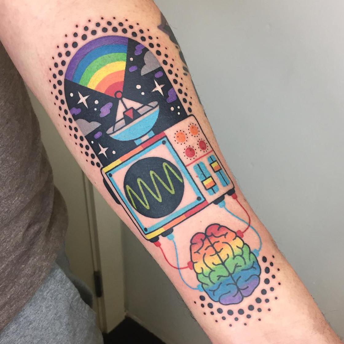 Multicolored Vintage Tattoos By Winston The Whale 15