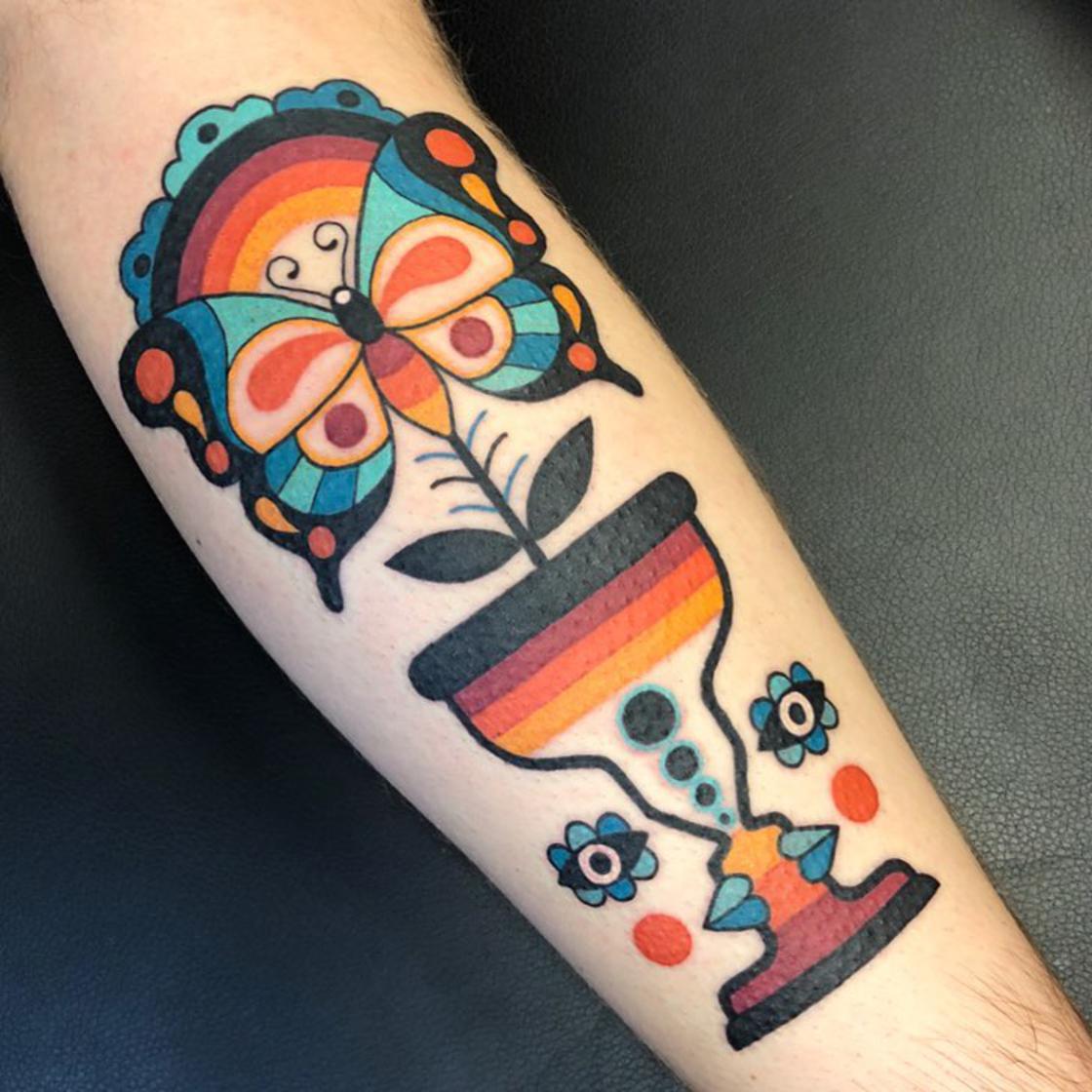 Multicolored Vintage Tattoos By Winston The Whale 17