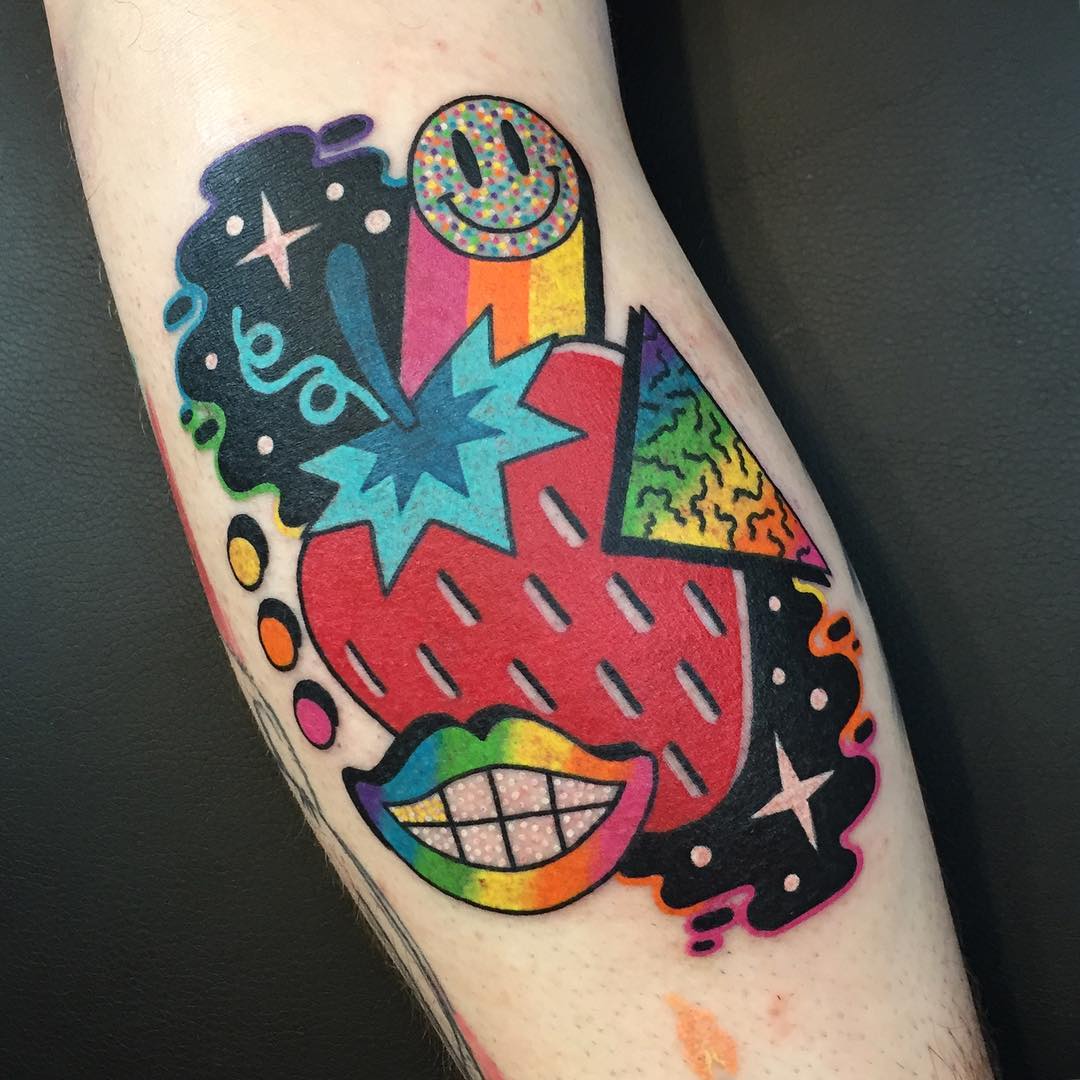 Multicolored Vintage Tattoos By Winston The Whale 19