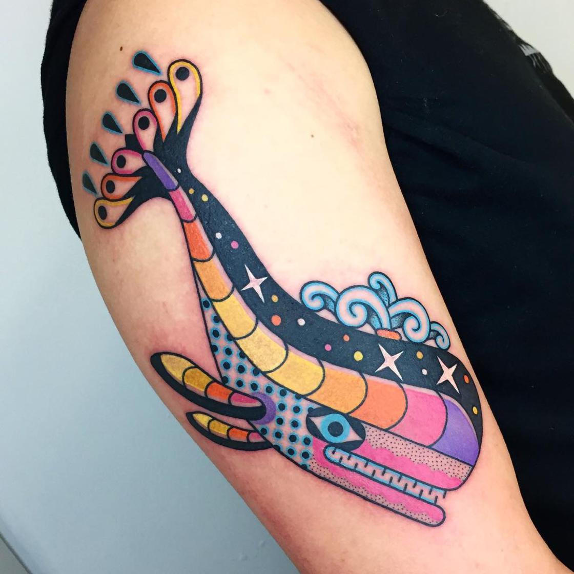 Multicolored Vintage Tattoos By Winston The Whale 20