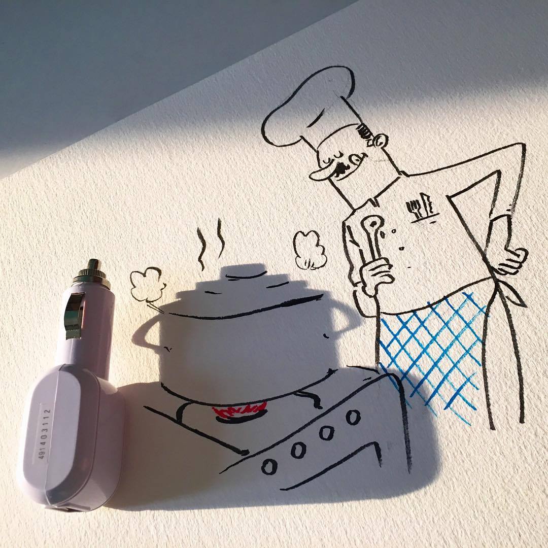 Shadows Turned Into Amusing And Creative Doodles By Vincent Bal 2