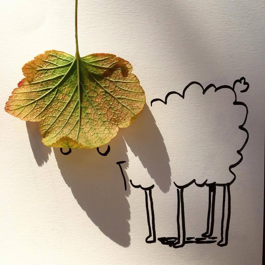Shadows turned into amusing and creative doodles by Vincent Bal