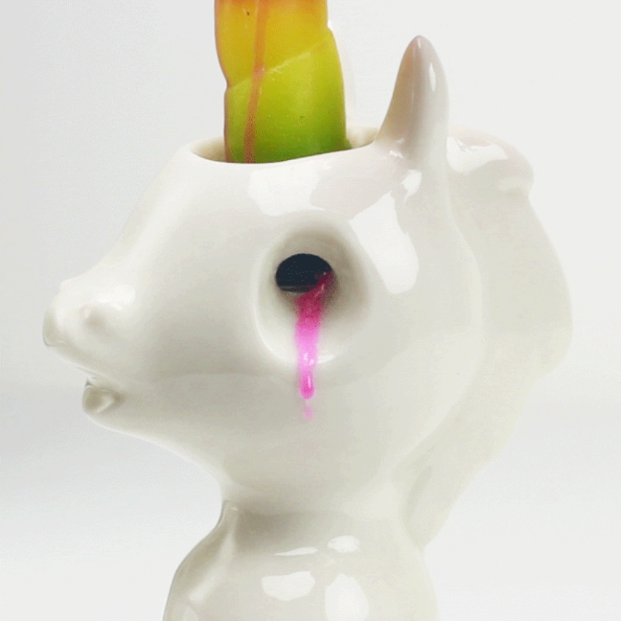 The Creepy And Cute Unicorn Candle That Cries Colorful Waxy Tears When You Light It By Firebox 3