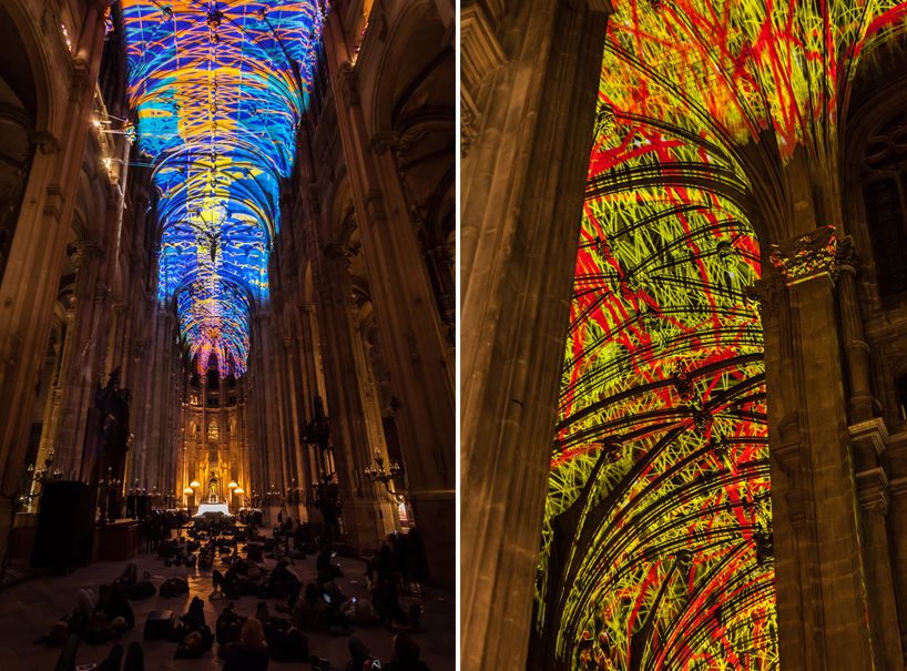 Voutes Celestes Amazing Virtual Reality Skies Projected Above A Parisian Church By Miguel Chevalier 13