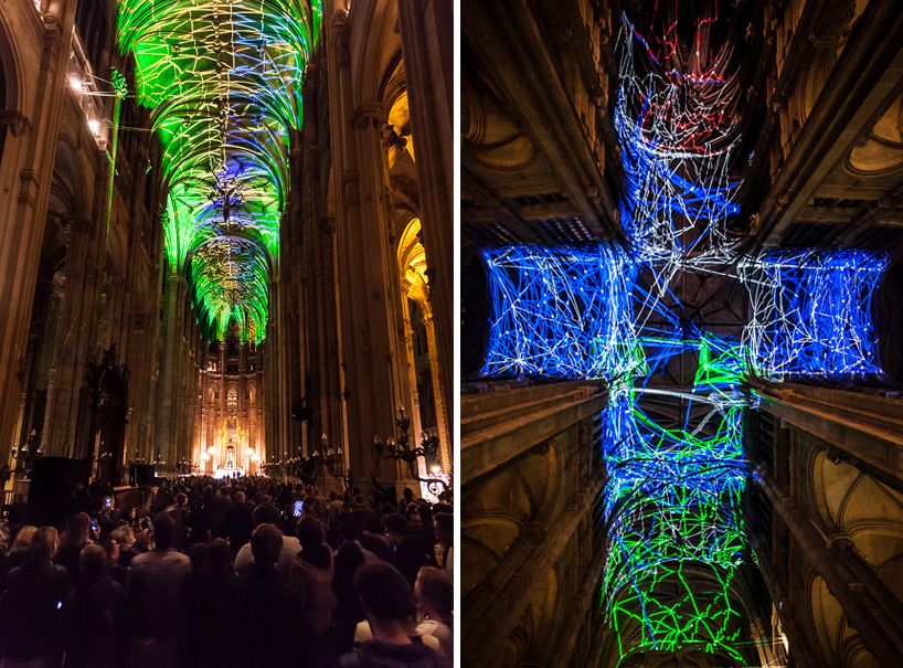 Voutes Celestes Amazing Virtual Reality Skies Projected Above A Parisian Church By Miguel Chevalier 3