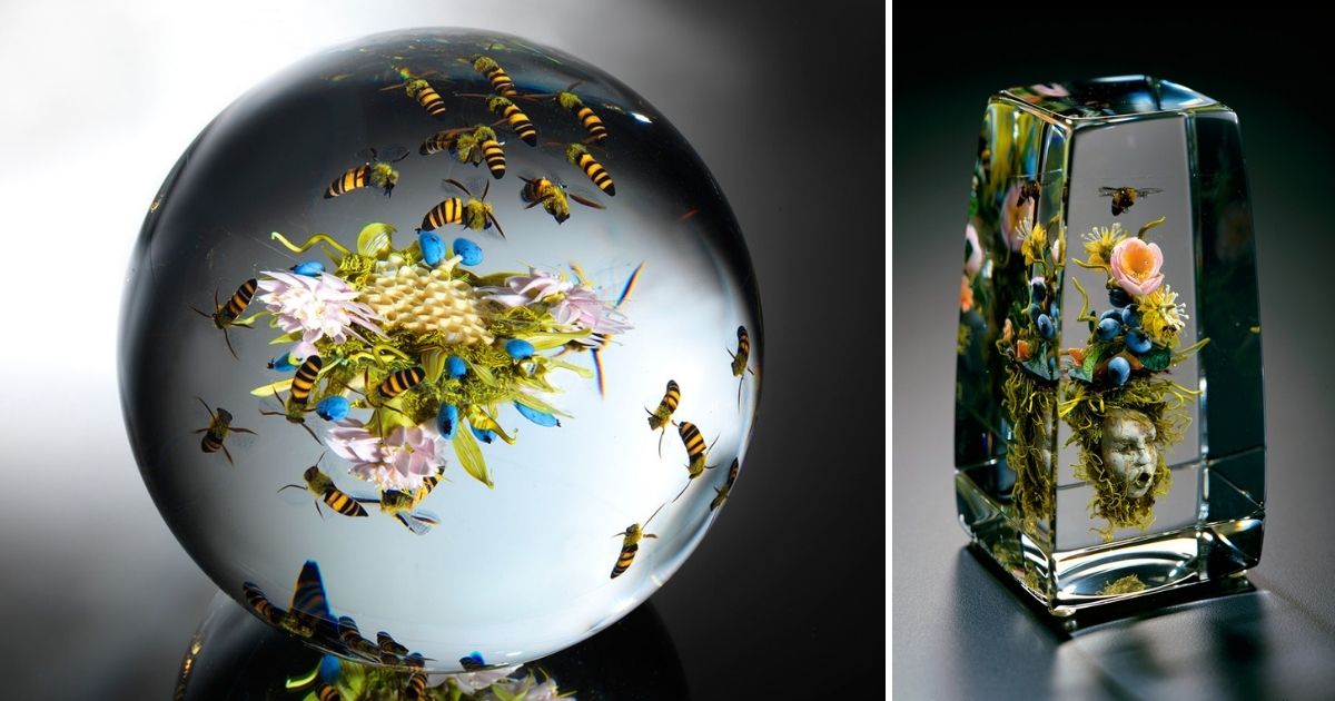Conserved Nature Magnificent Artistic Glass Paperweights By Paul J Stankard 1