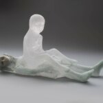 Ethereal surrealist sculptures made of translucent glass and clay by Christina Bothwell