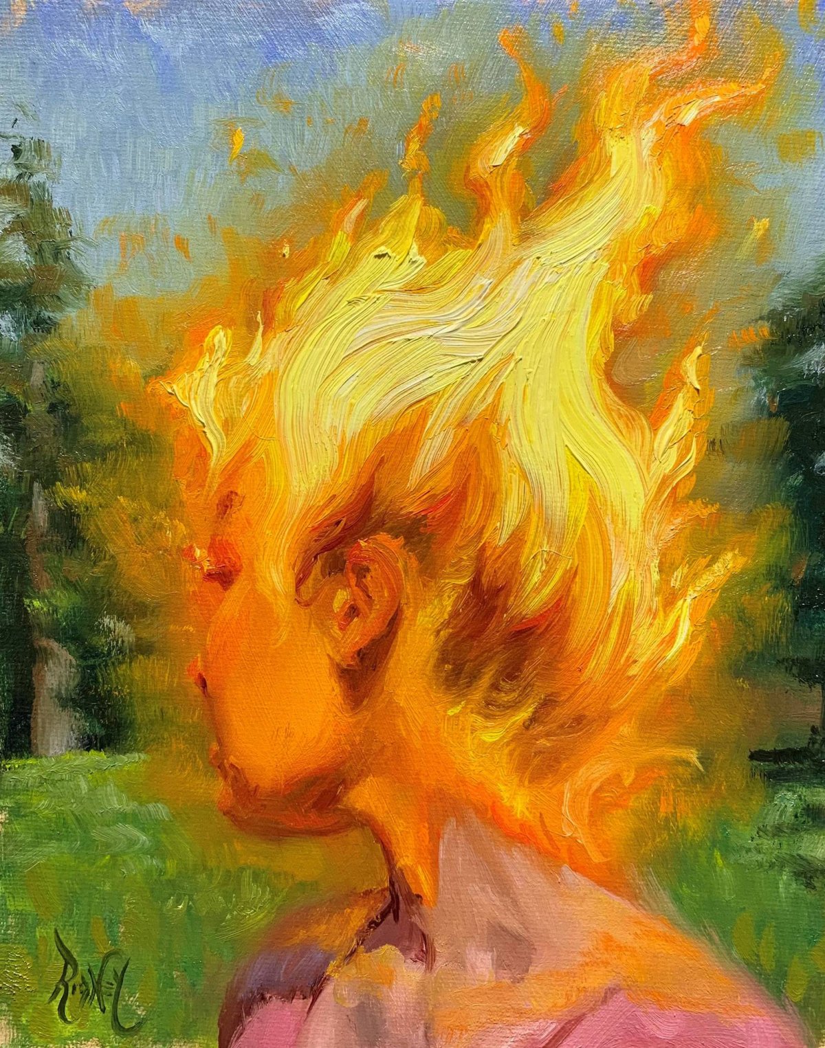 Minds On Fire Reflective Paintings By Rodney Thompson 5