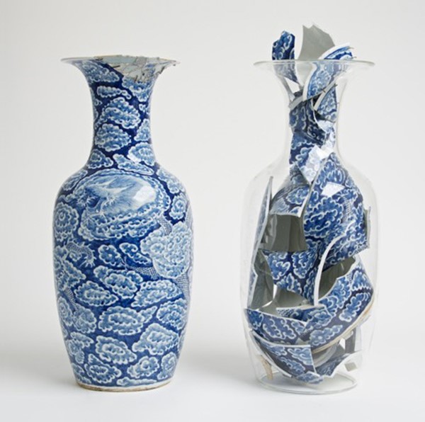 Still Together Clever Sculptures Of Broken Porcelain Vases Within Other Glass Ones By Bouke De Vries 13