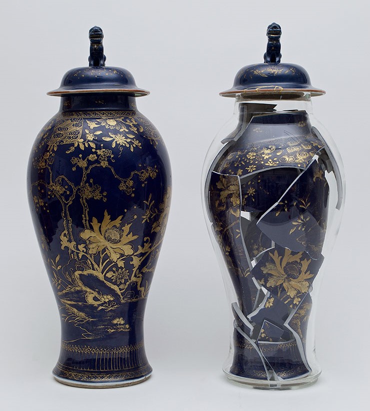 Still Together Clever Sculptures Of Broken Porcelain Vases Within Other Glass Ones By Bouke De Vries 17