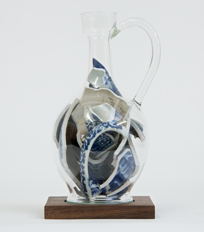 Still Together Clever Sculptures Of Broken Porcelain Vases Within Other Glass Ones By Bouke De Vries 2