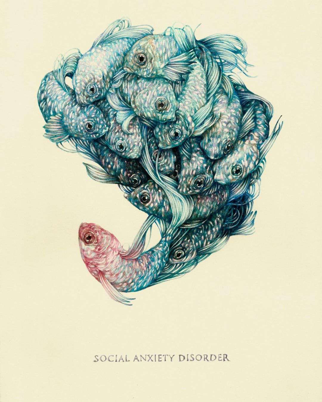 Surrealistic And Allegorical Fauna And Flora Colored Pencil Drawings By Marco Mazzoni 9