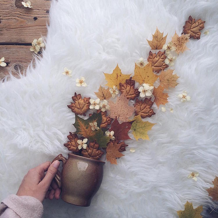 Enchanting Still Life Photographs Made Using Teacups Leaves And Flowers By Marina Malinovaya 6