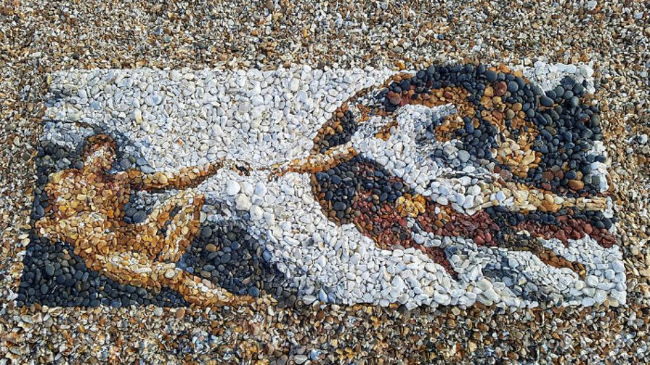 Extraordinary Mosaic Portraits Made With Pebbles By Justin Bateman 10