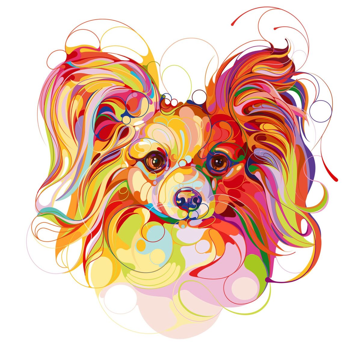 Kaleidoscopic Illustrations Of Expressive Dogs By Marina Okhromenko 2