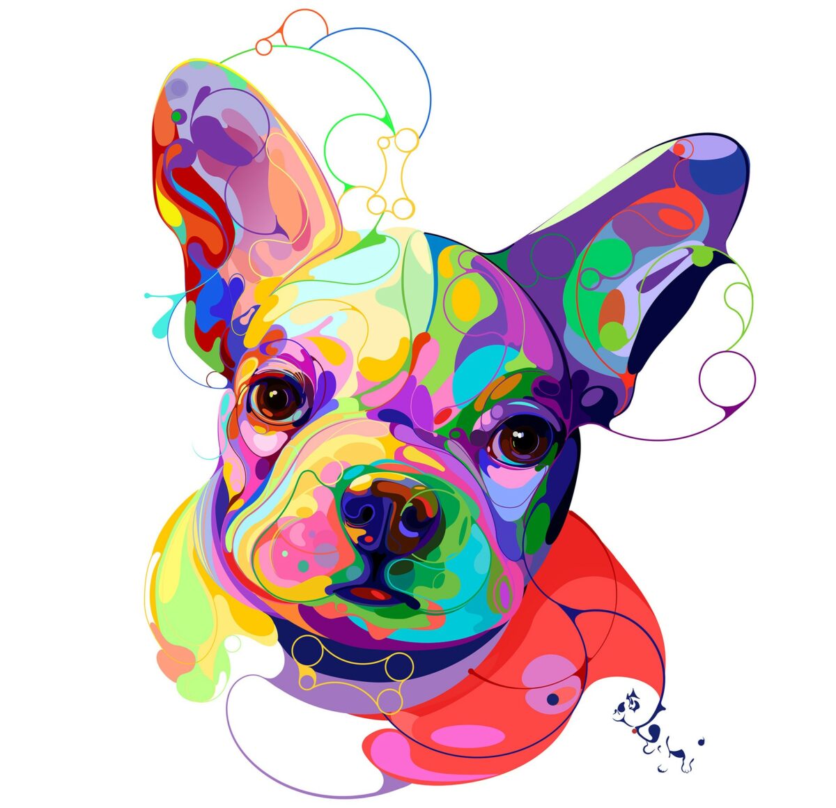 Kaleidoscopic Illustrations Of Expressive Dogs By Marina Okhromenko 8