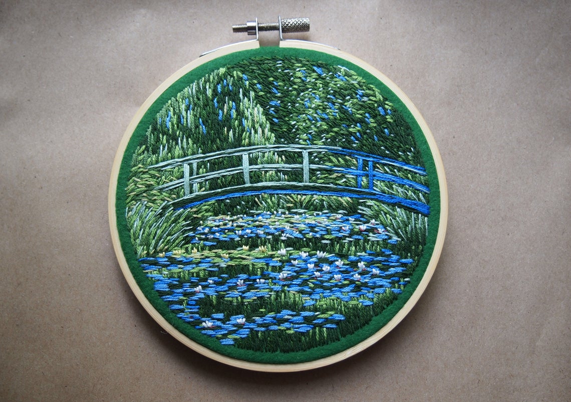 Minutely Embroidered Great Painters Masterpieces By Ira Kutsyna 1
