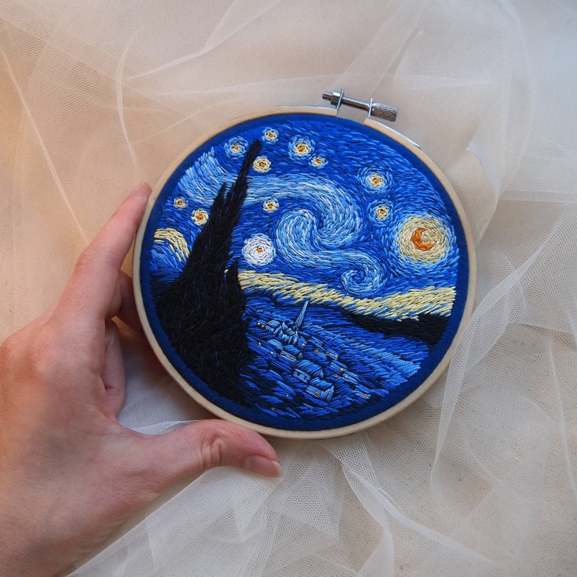 Minutely Embroidered Great Painters Masterpieces By Ira Kutsyna 10