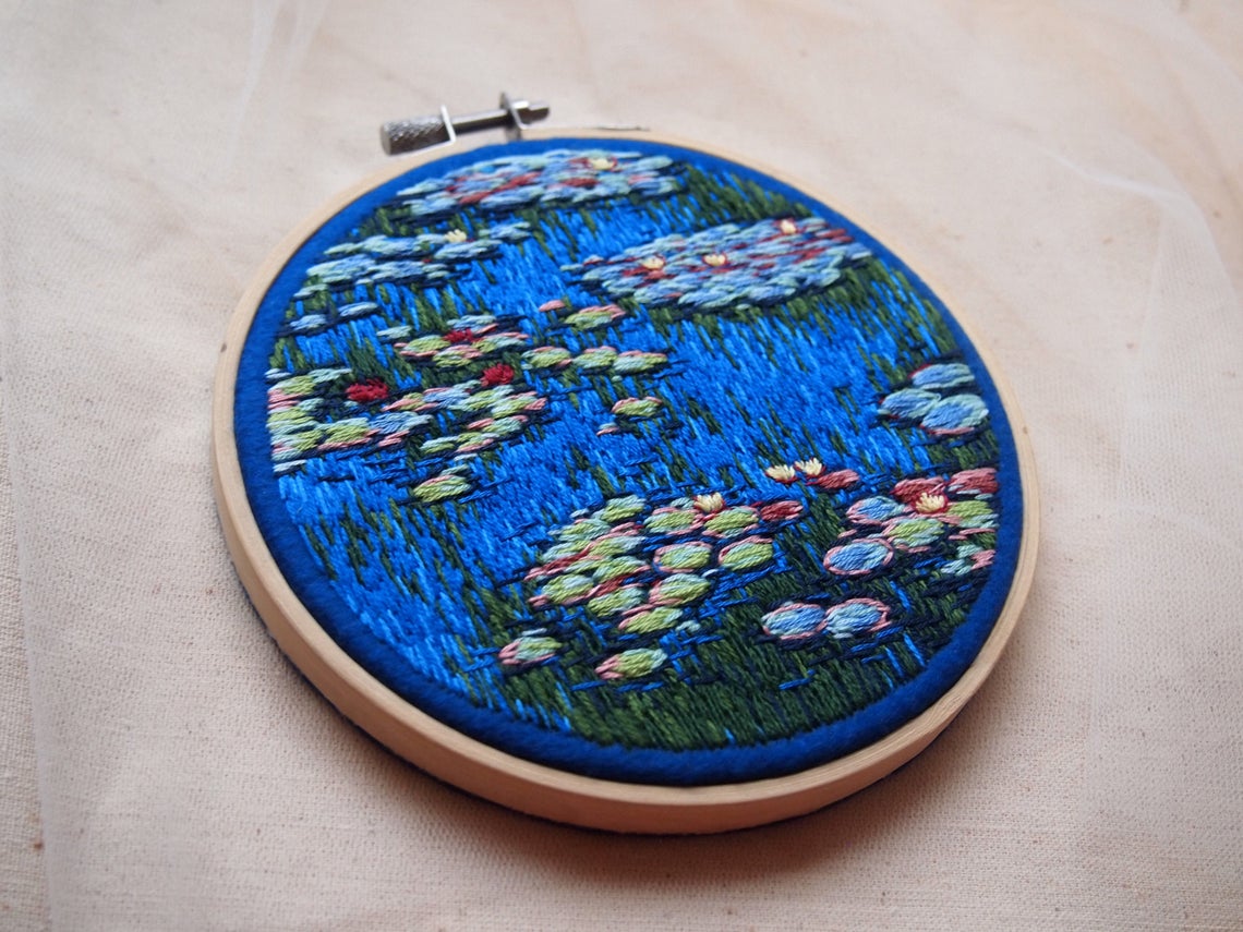 Minutely Embroidered Great Painters Masterpieces By Ira Kutsyna 11