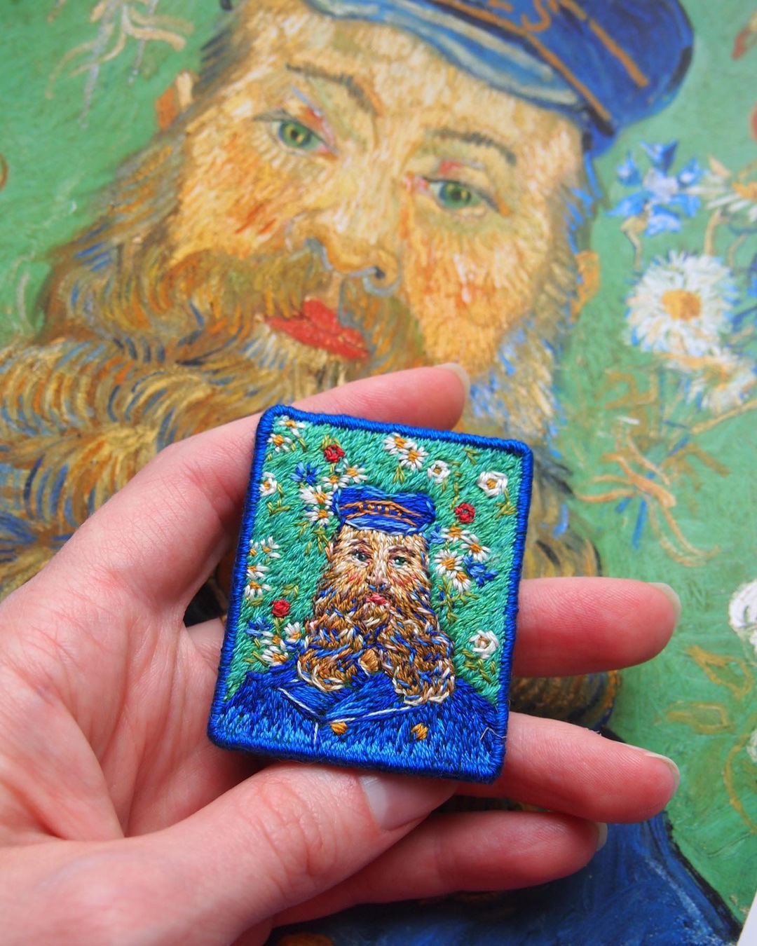 Minutely Embroidered Great Painters Masterpieces By Ira Kutsyna 5