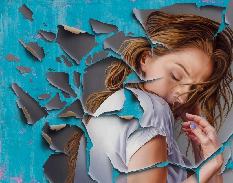 Absolutely Stunning Figurative Paintings With Peeling And Cracking Effects By James Bullough 1