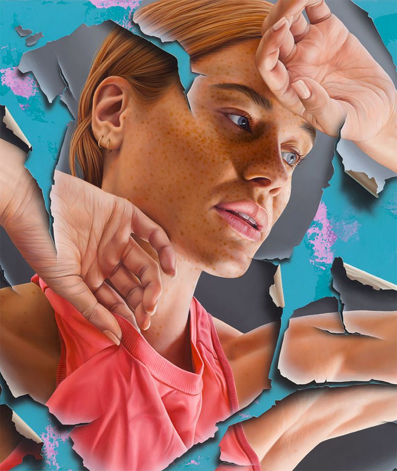Absolutely Stunning Figurative Paintings With Peeling And Cracking Effects By James Bullough 18