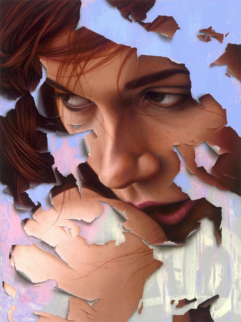 Absolutely Stunning Figurative Paintings With Peeling And Cracking Effects By James Bullough 20