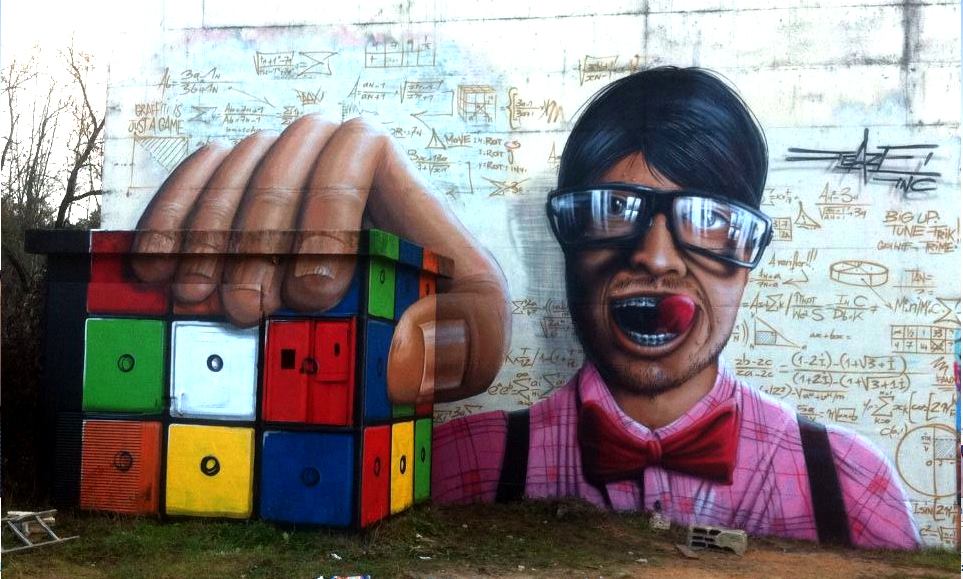 Amazing graffiti with three-dimensional optical illusion by Jeaze Oner 3