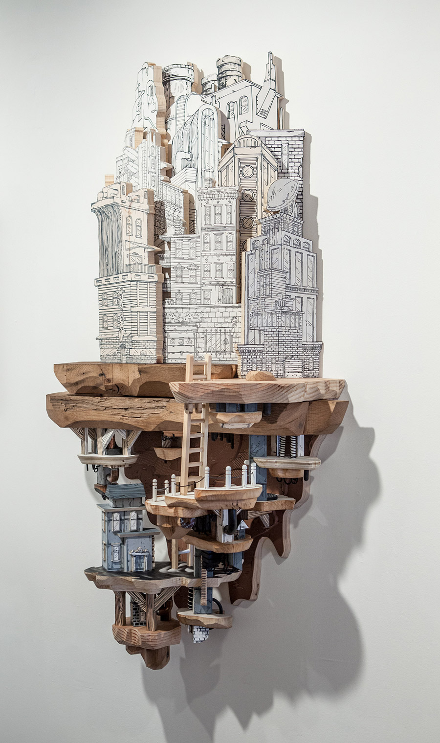 Extraordinary Cities Made From A Combination Of Drawings And Sculptures By Luke Osullivan 10
