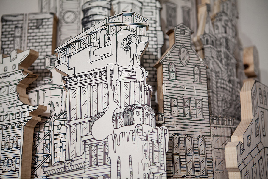 Extraordinary Cities Made From A Combination Of Drawings And Sculptures By Luke Osullivan 11
